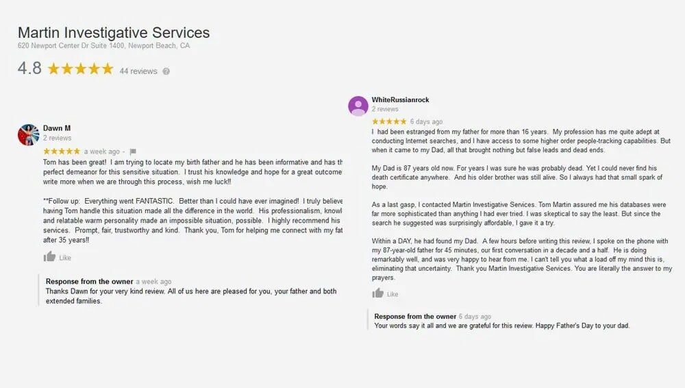 Find Birth Father Reviews