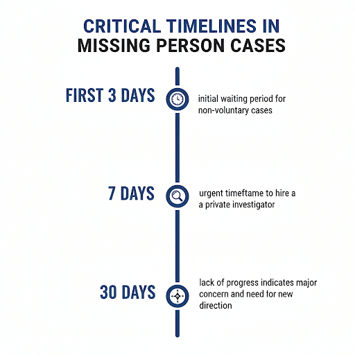 timeline missing person case